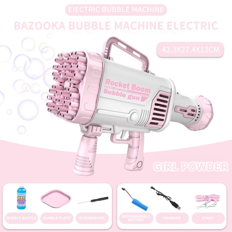 Electric Soap Bubble Gun Machine Toy for Children