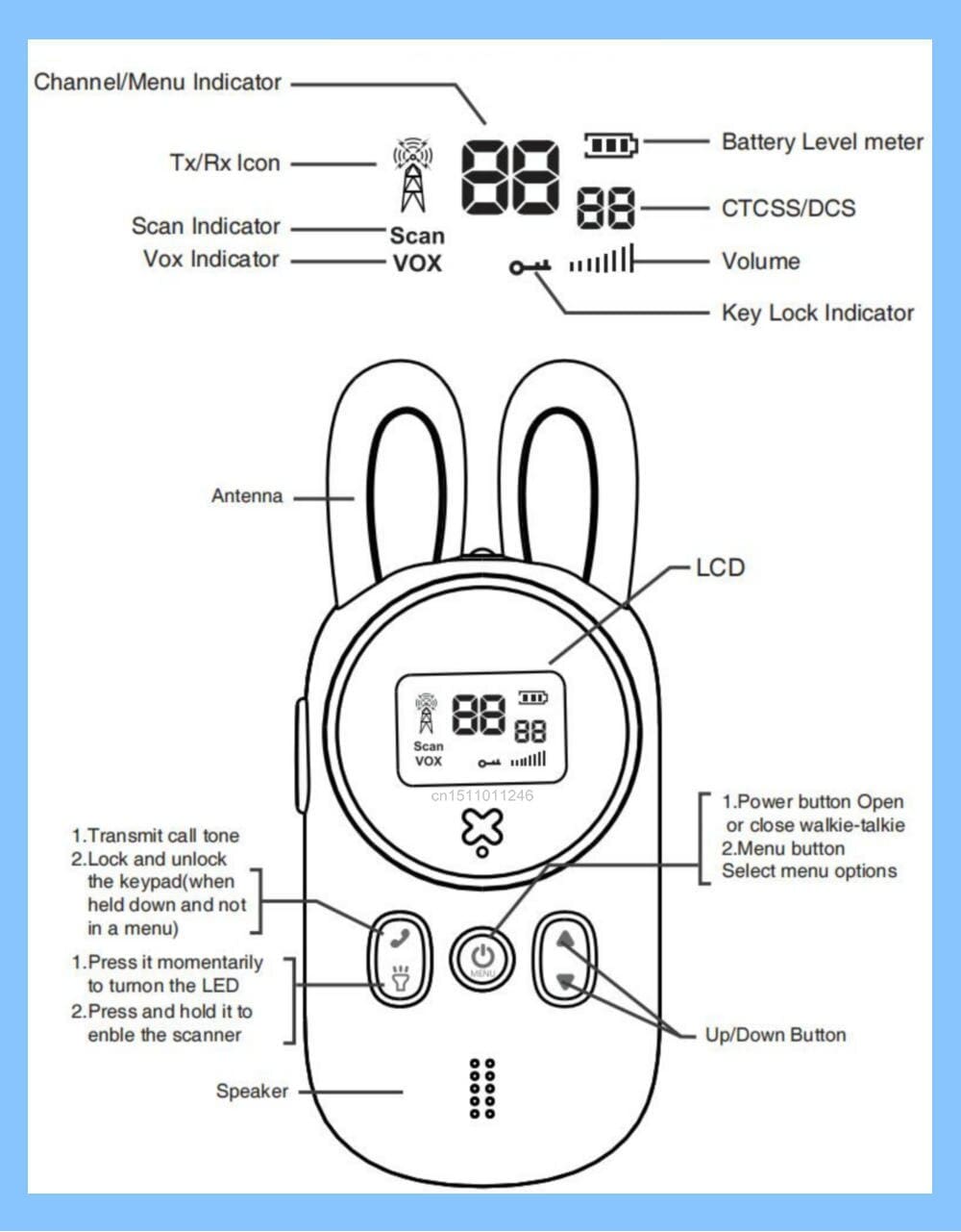 2PCS Long Range Walkie Talkies for Kids