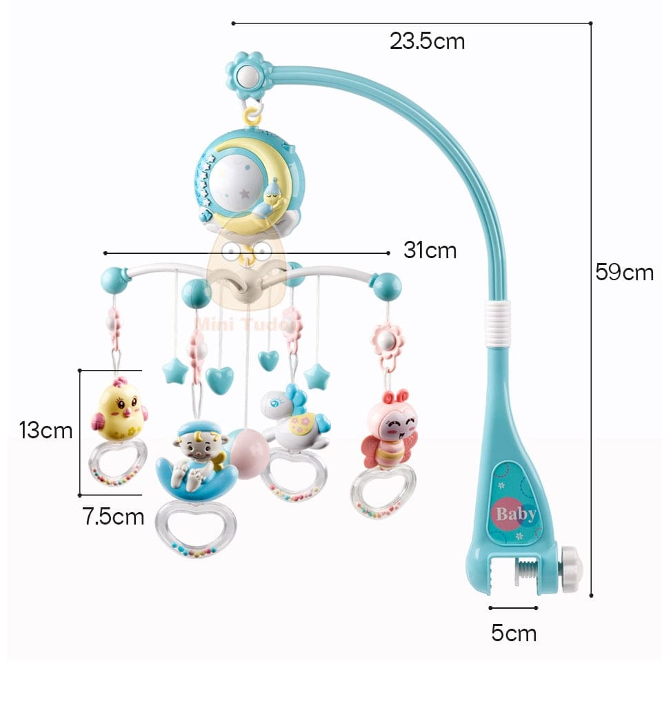 Lights and Music Baby Crib Mobile with Remote Control