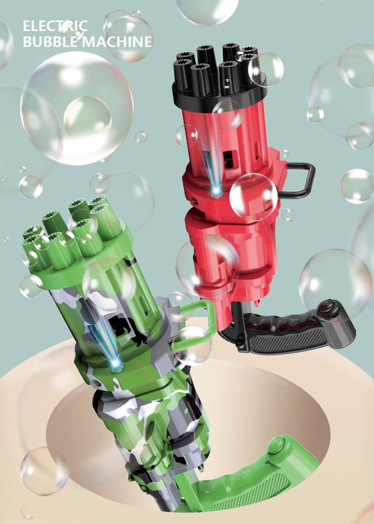 Automatic Gatling Bubble Gun Toy for Children Gift