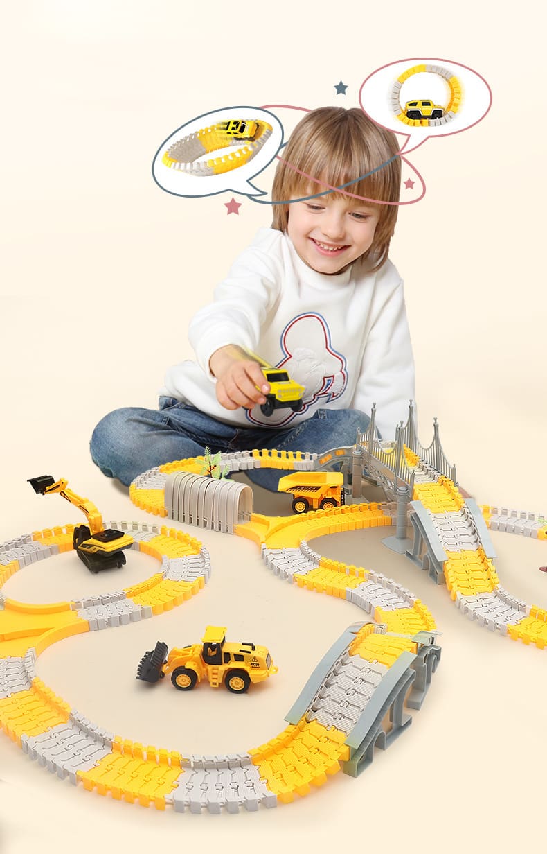 333 PCs Railway Racing Track Play Sets DIY Toys for Kids