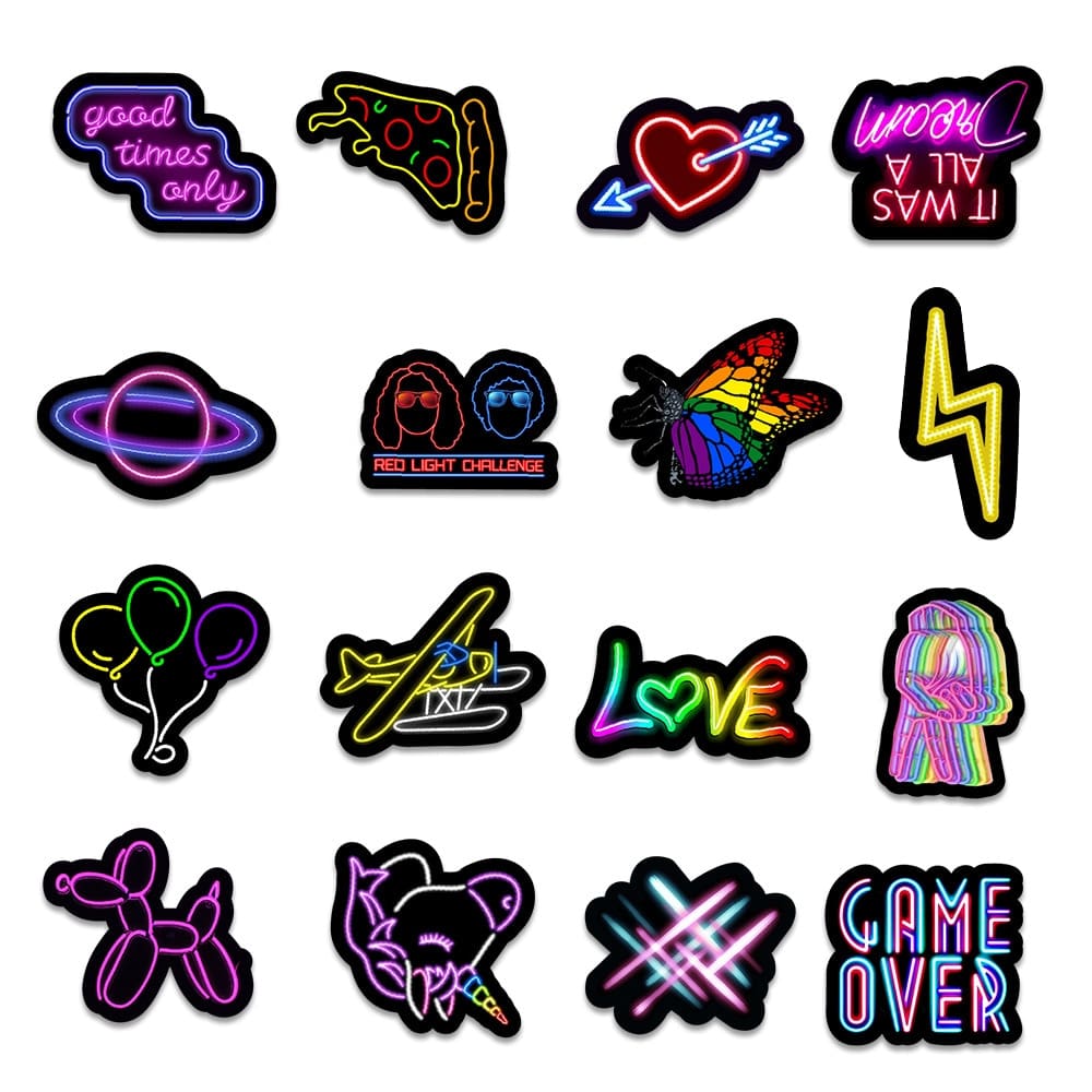 Cartoon Neon Light Stickers Gifts Toy for Children