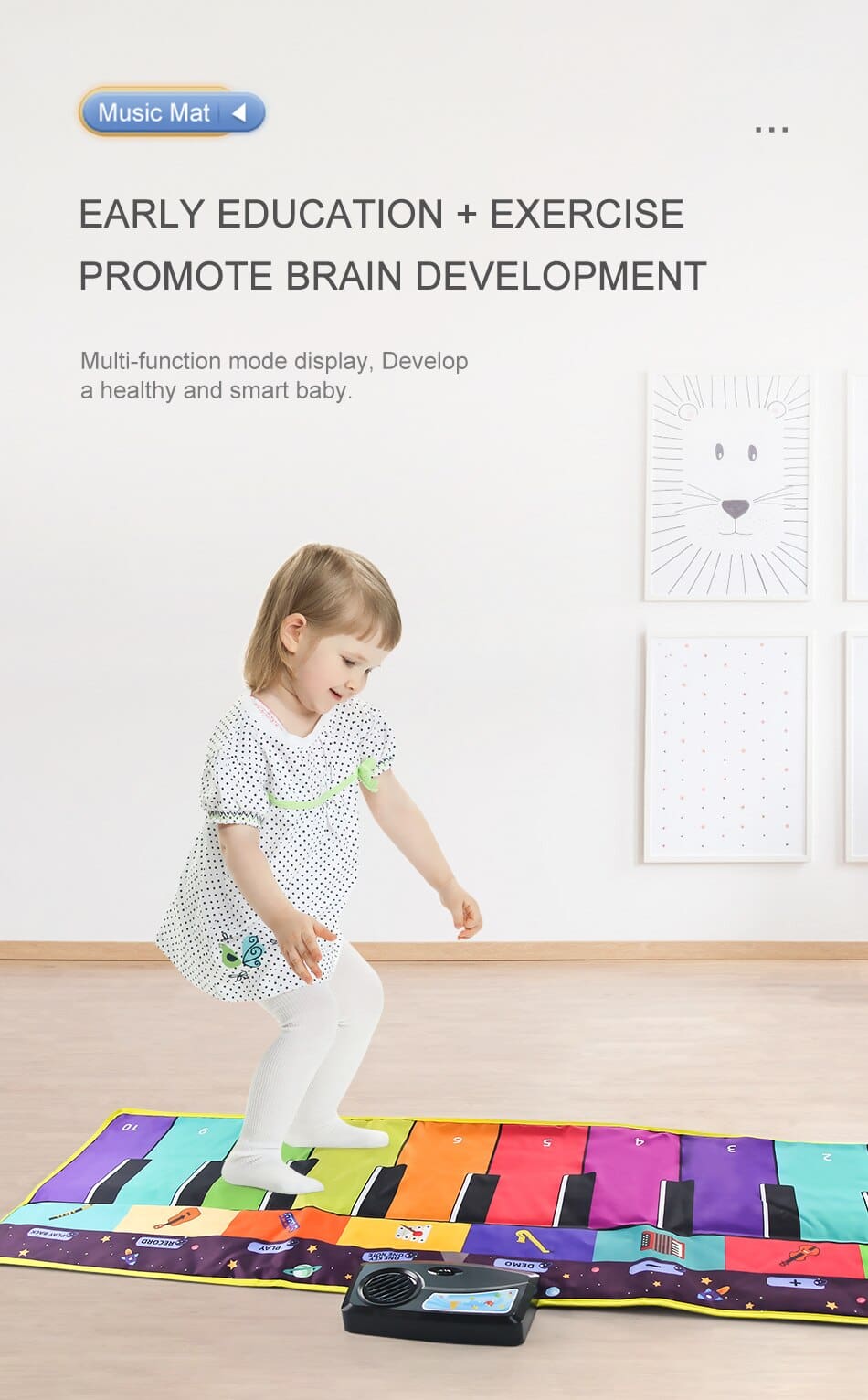 Cute Amusive Educational Musical Mat Gift Toy for Kids