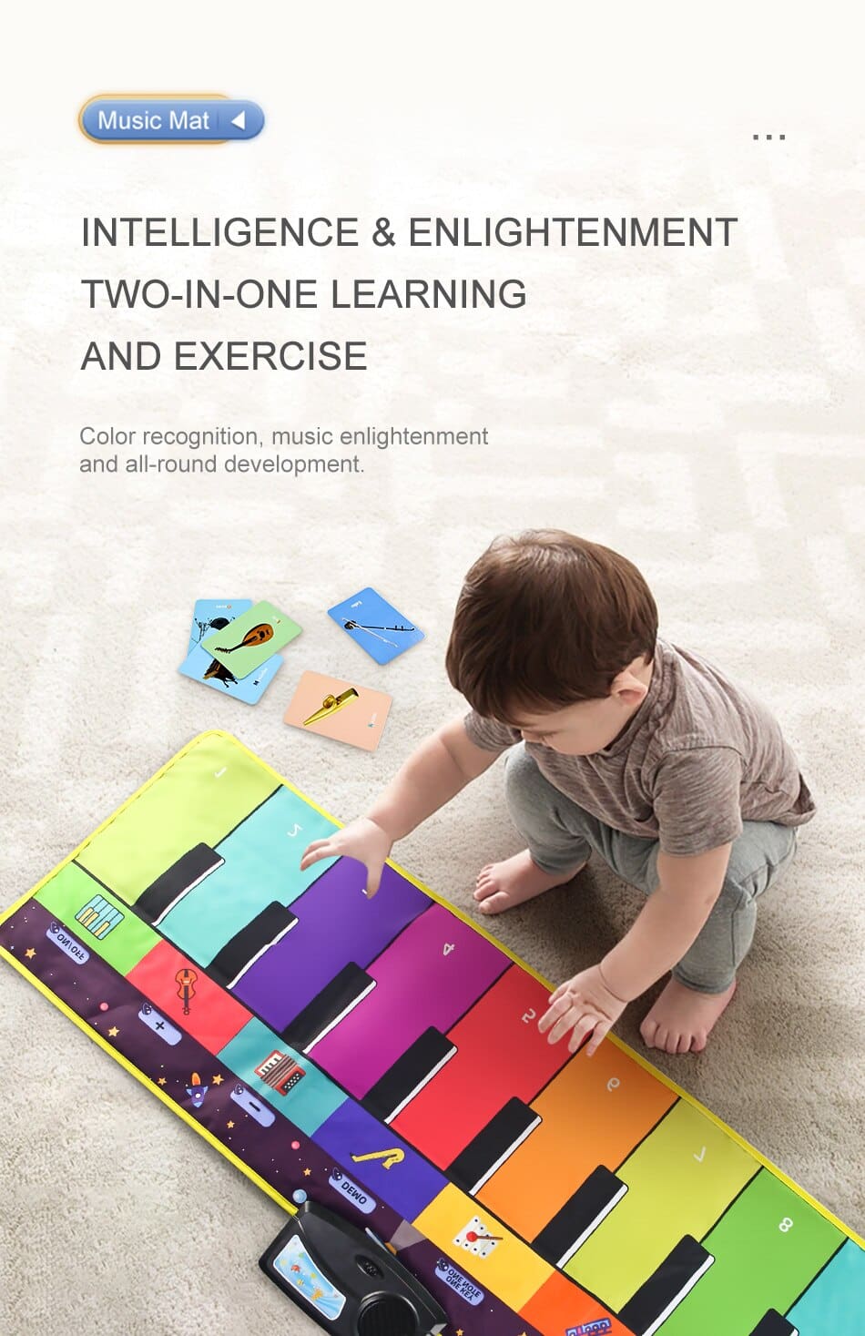 Cute Amusive Educational Musical Mat Gift Toy for Kids
