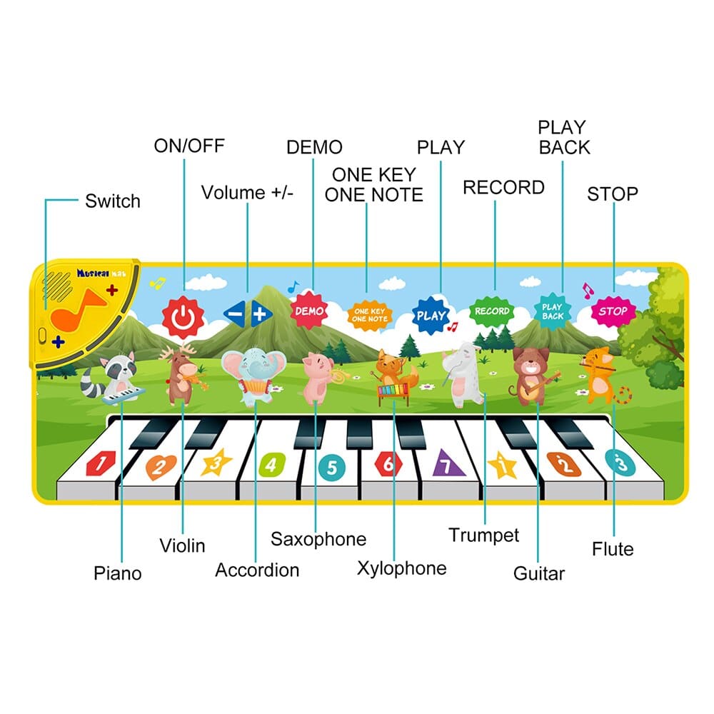 Cute Amusive Educational Musical Mat Gift Toy for Kids