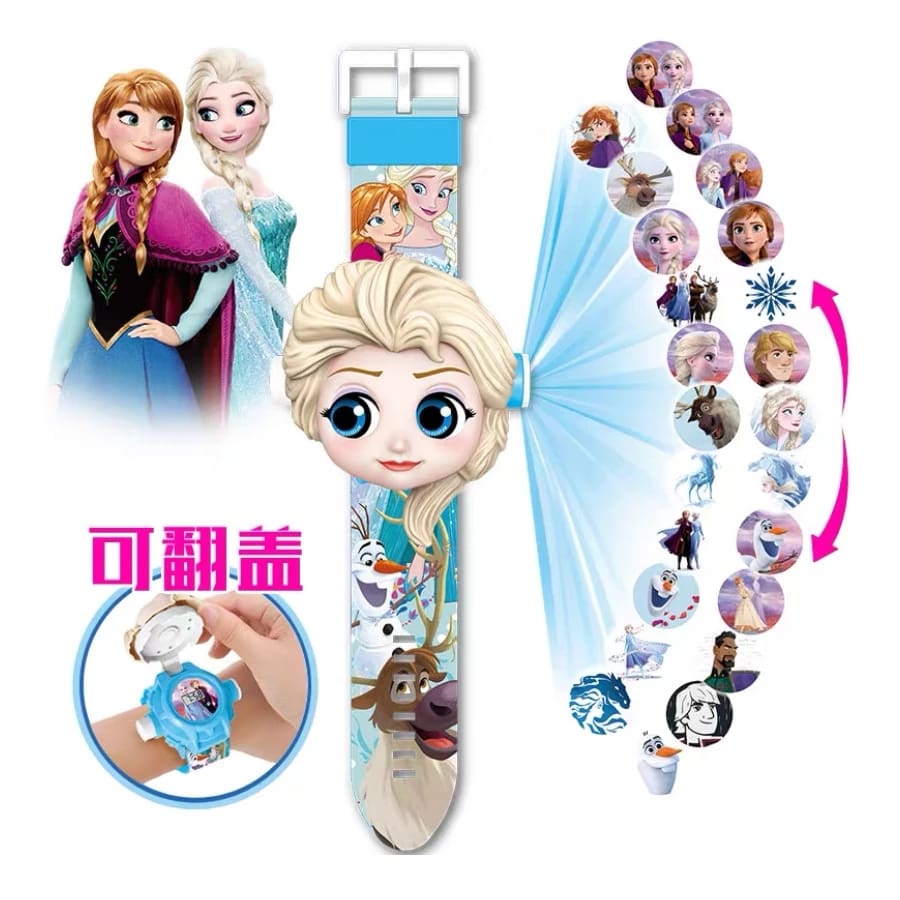 Disney Cartoon Digital Watches 3D Projection Toy