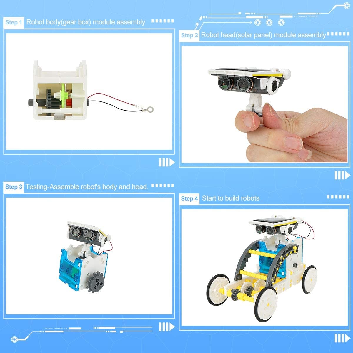 Learning Development DIY Sola Robot Toys for Kids