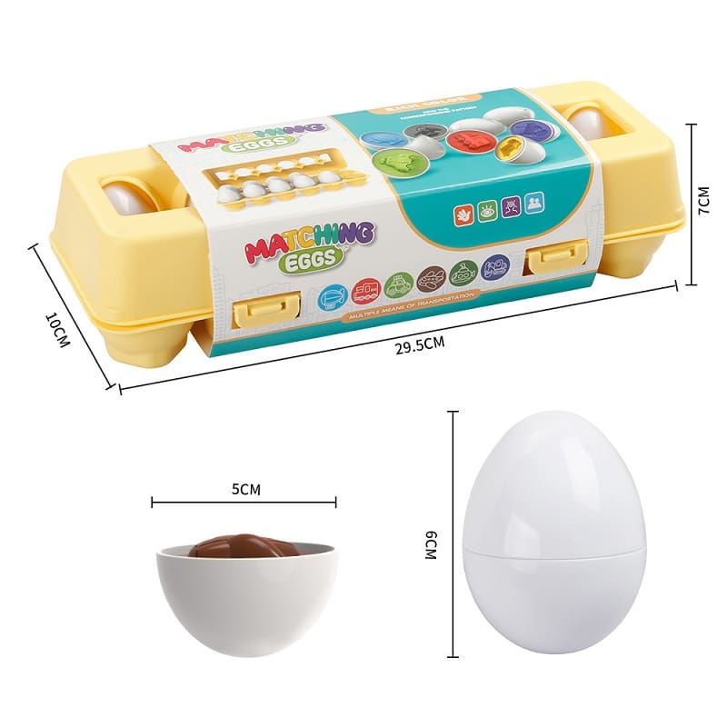 Plastic Eggs Shape Matching Toy For Kids Children