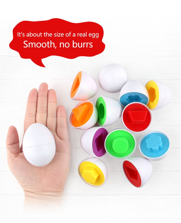 Plastic Eggs Shape Matching Toy For Kids Children