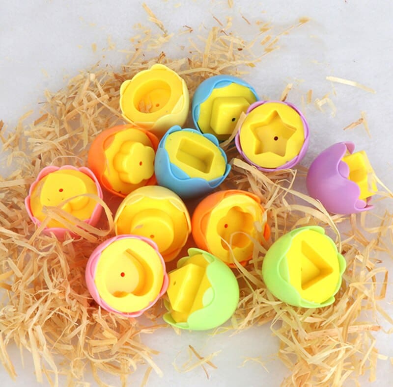 Plastic Eggs Shape Matching Toy For Kids Children