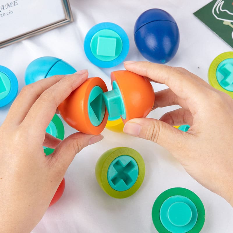 Plastic Eggs Shape Matching Toy For Kids Children