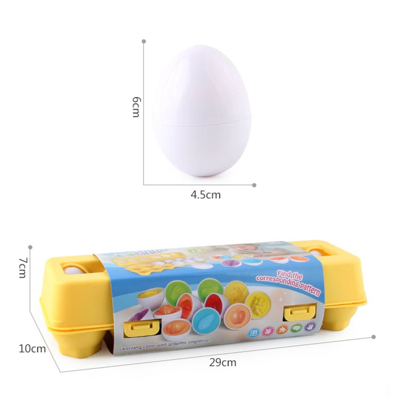 Plastic Eggs Shape Matching Toy For Kids Children