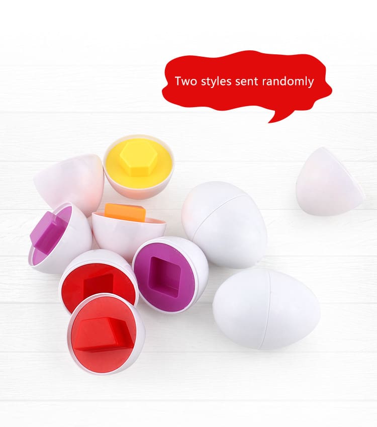 Plastic Eggs Shape Matching Toy For Kids Children