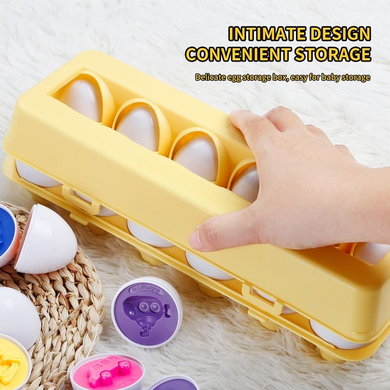 Plastic Eggs Shape Matching Toy For Kids Children