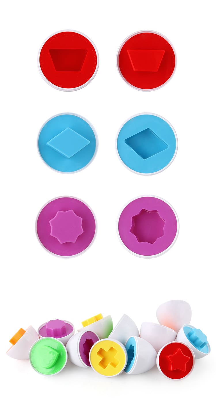 Plastic Eggs Shape Matching Toy For Kids Children