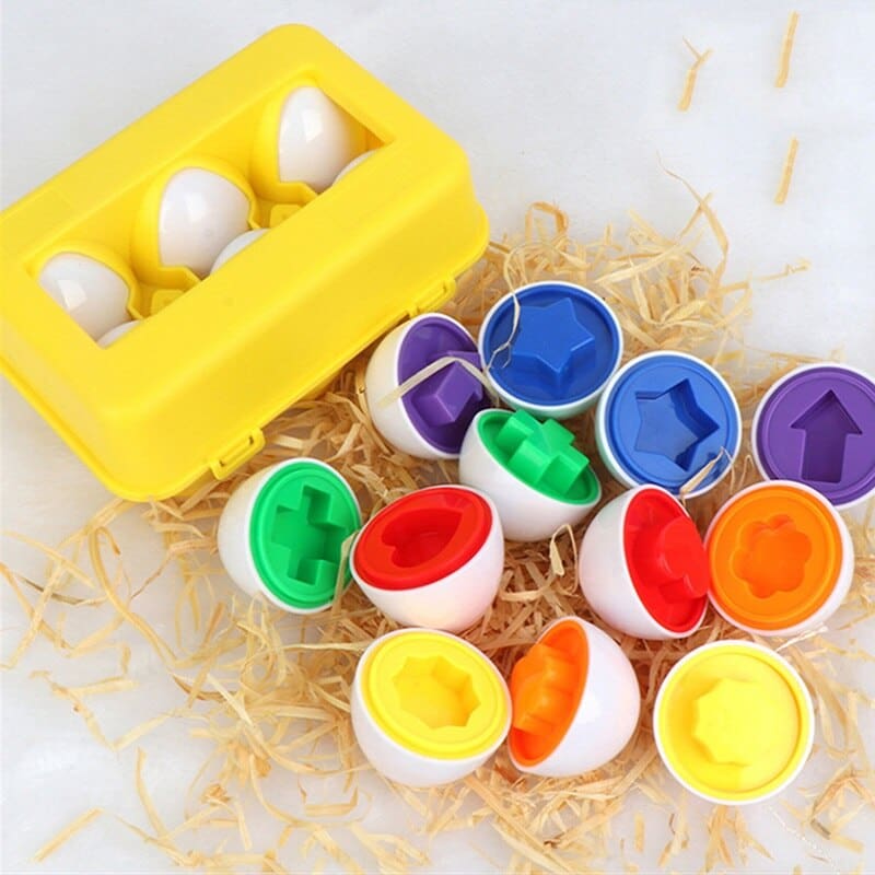 Plastic Eggs Shape Matching Toy For Kids Children