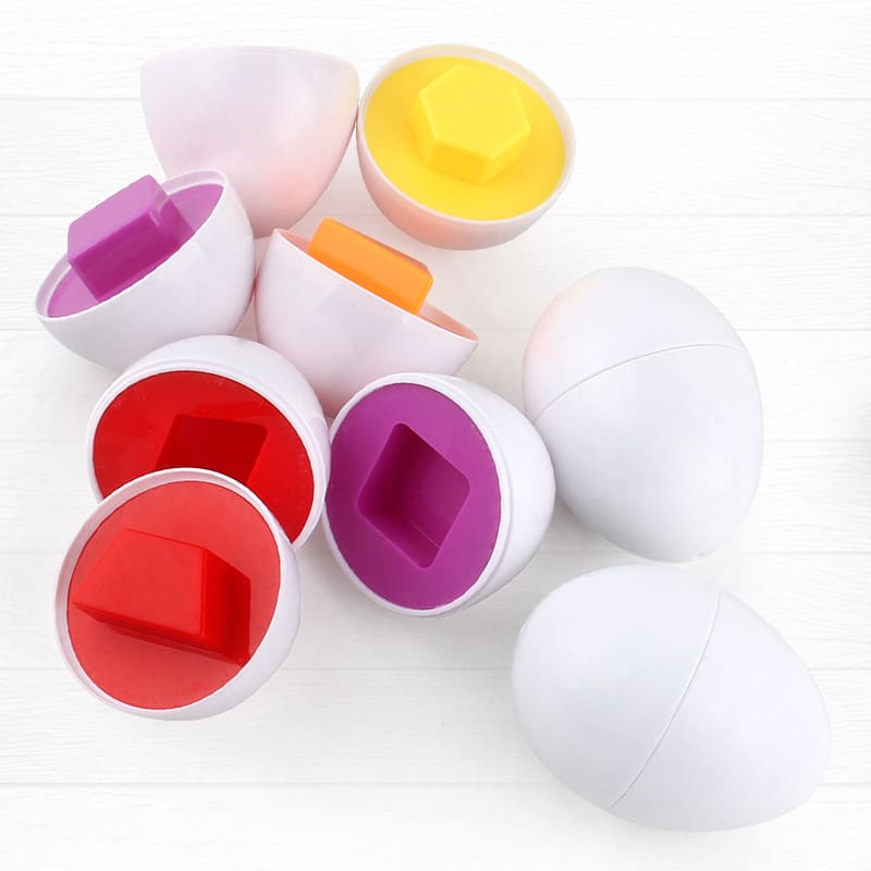 Plastic Eggs Shape Matching Toy For Kids Children