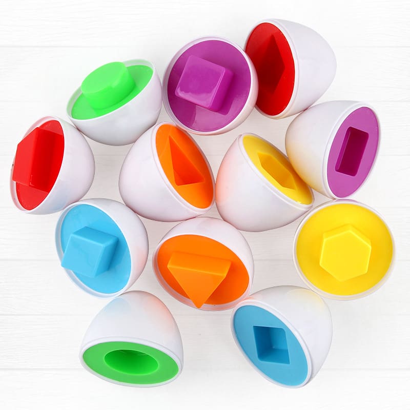 Plastic Eggs Shape Matching Toy For Kids Children