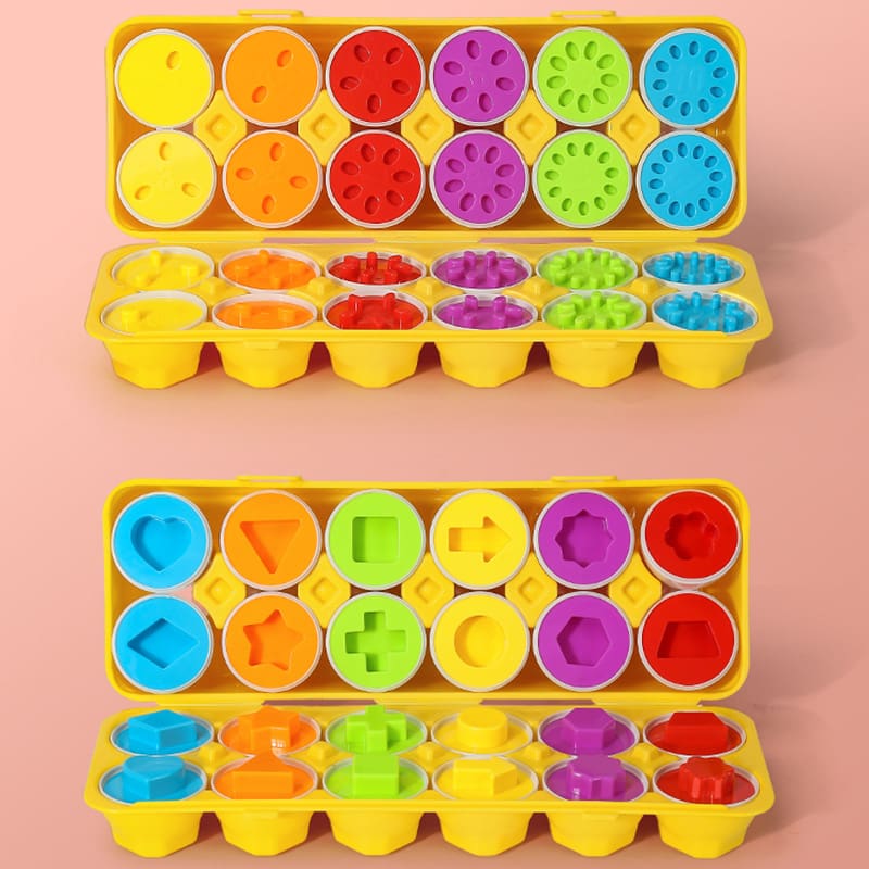 Plastic Eggs Shape Matching Toy For Kids Children