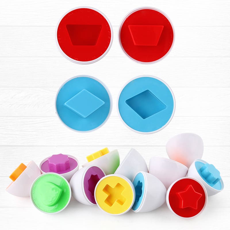 Plastic Eggs Shape Matching Toy For Kids Children