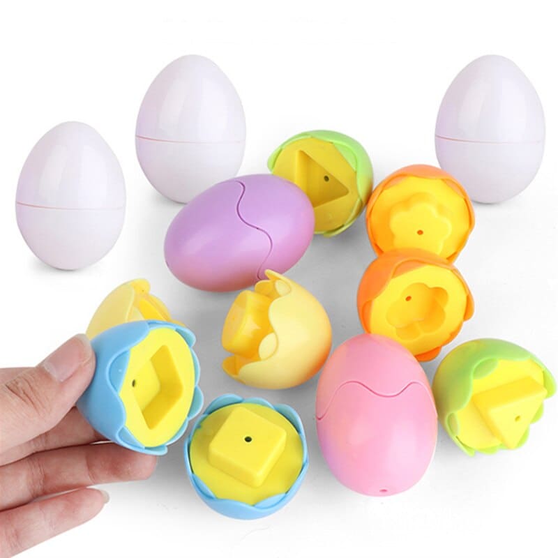 Plastic Eggs Shape Matching Toy For Kids Children