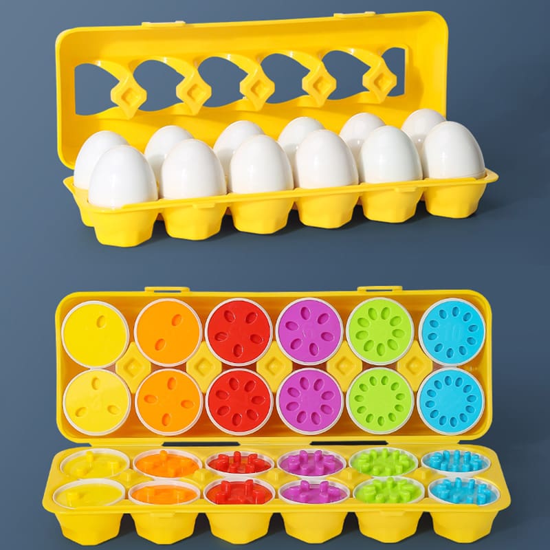 Plastic Eggs Shape Matching Toy For Kids Children