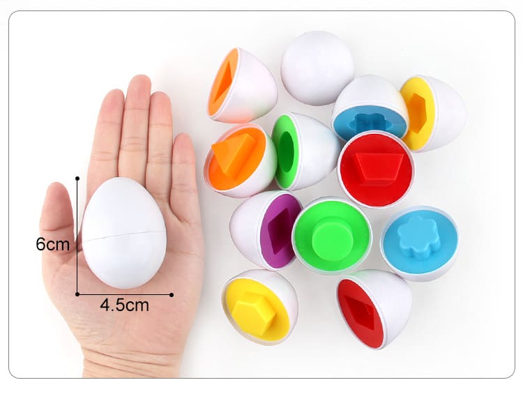 Plastic Eggs Shape Matching Toy For Kids Children