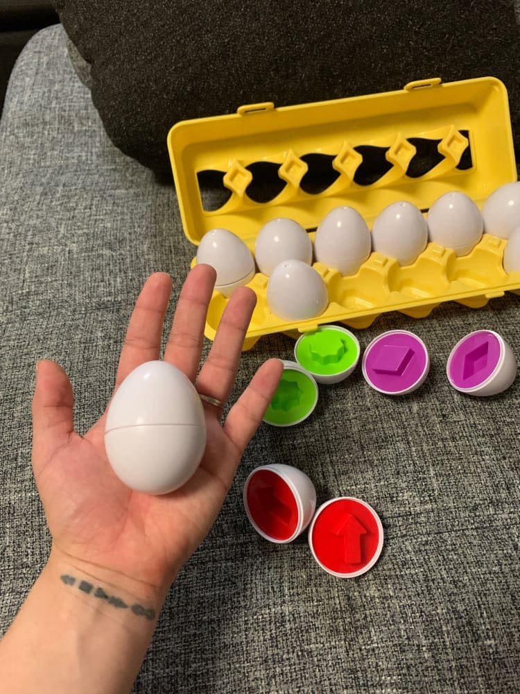 Plastic Eggs Shape Matching Toy For Kids Children