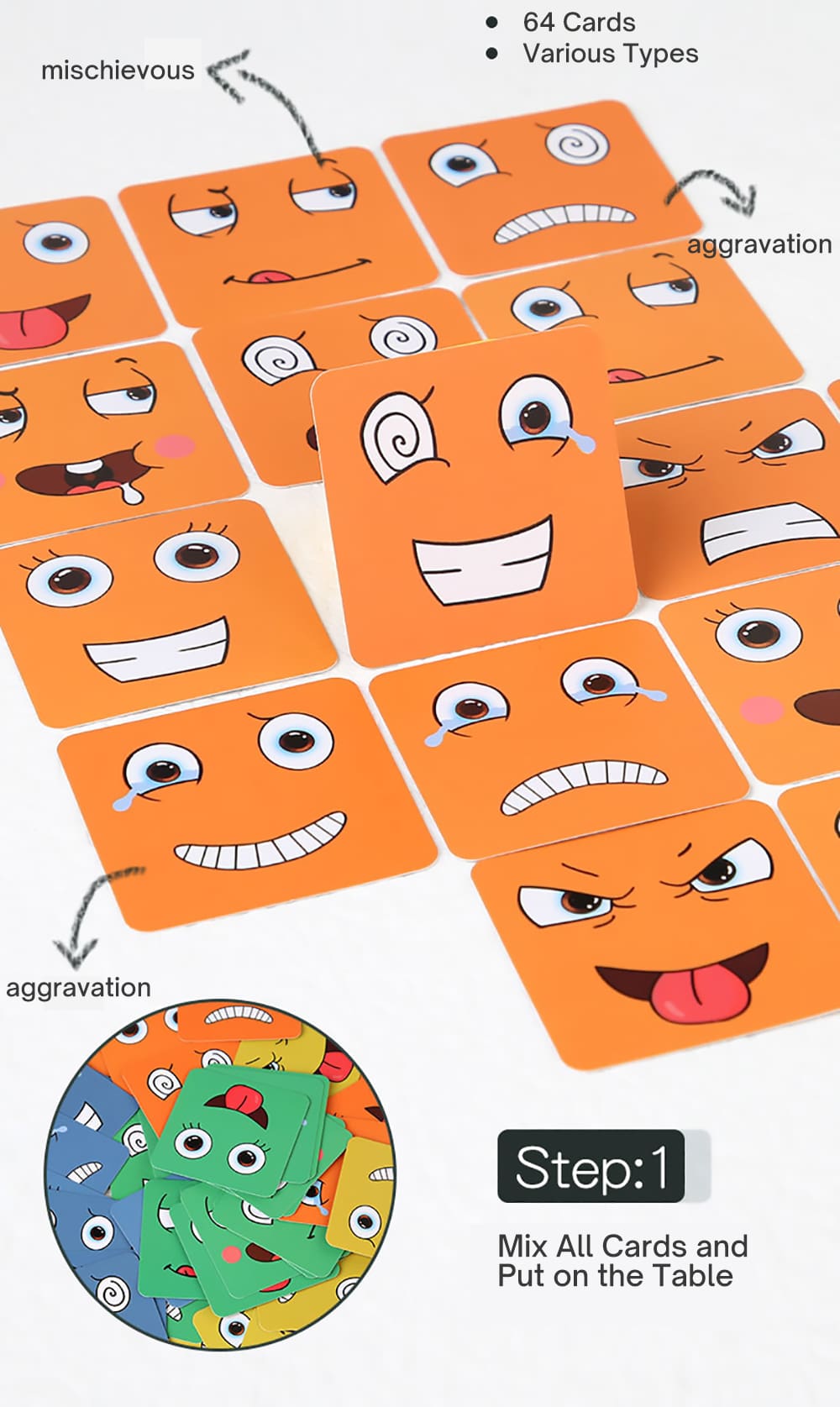 Face Expression Change Cube Game Toys