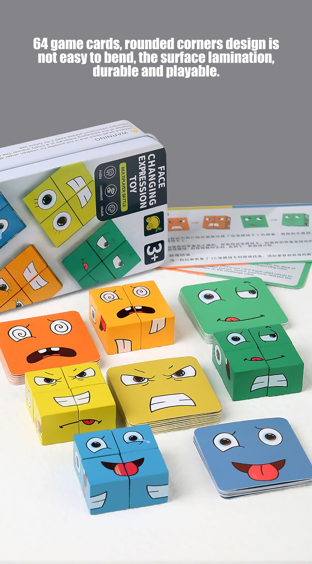 Face Expression Change Cube Game Toys