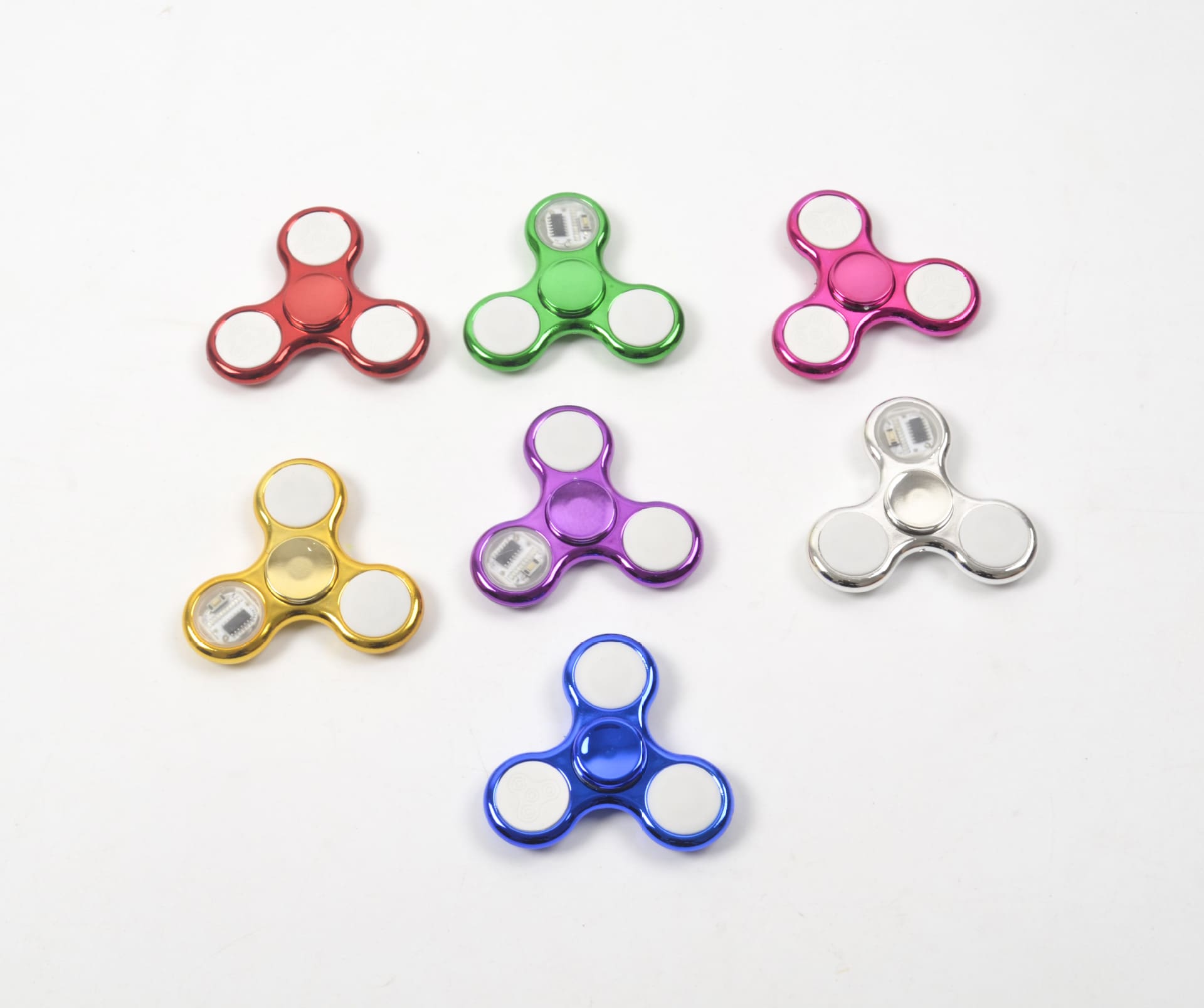 6 Colors LED Light Luminous Fidget Spinner Toy For Kids