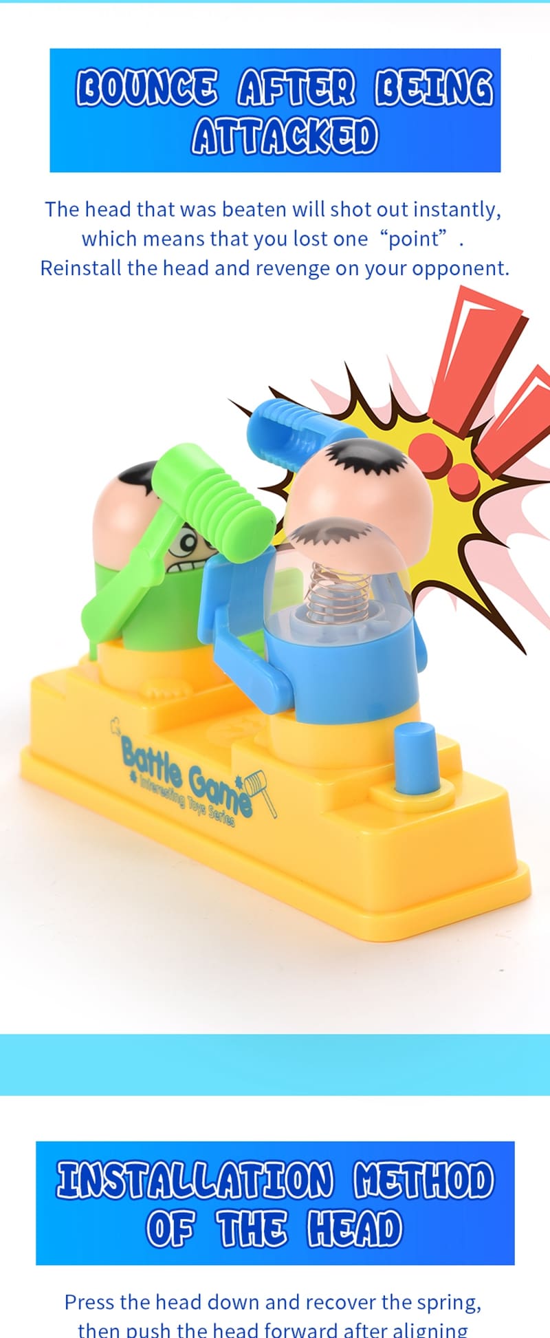 Two-player Battle Toy Head Game Toy for Gift