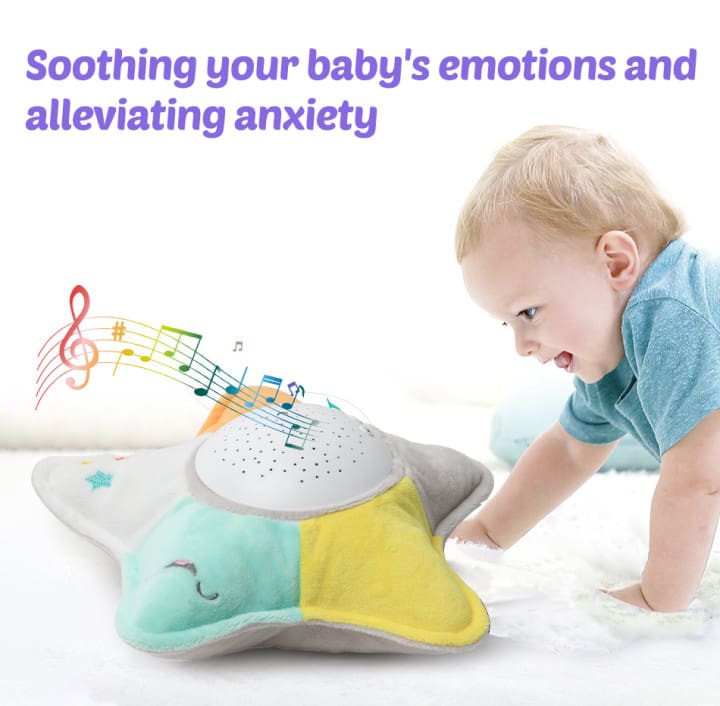 Baby Stuffed Animal Plush Toys With Music and Stars Projector