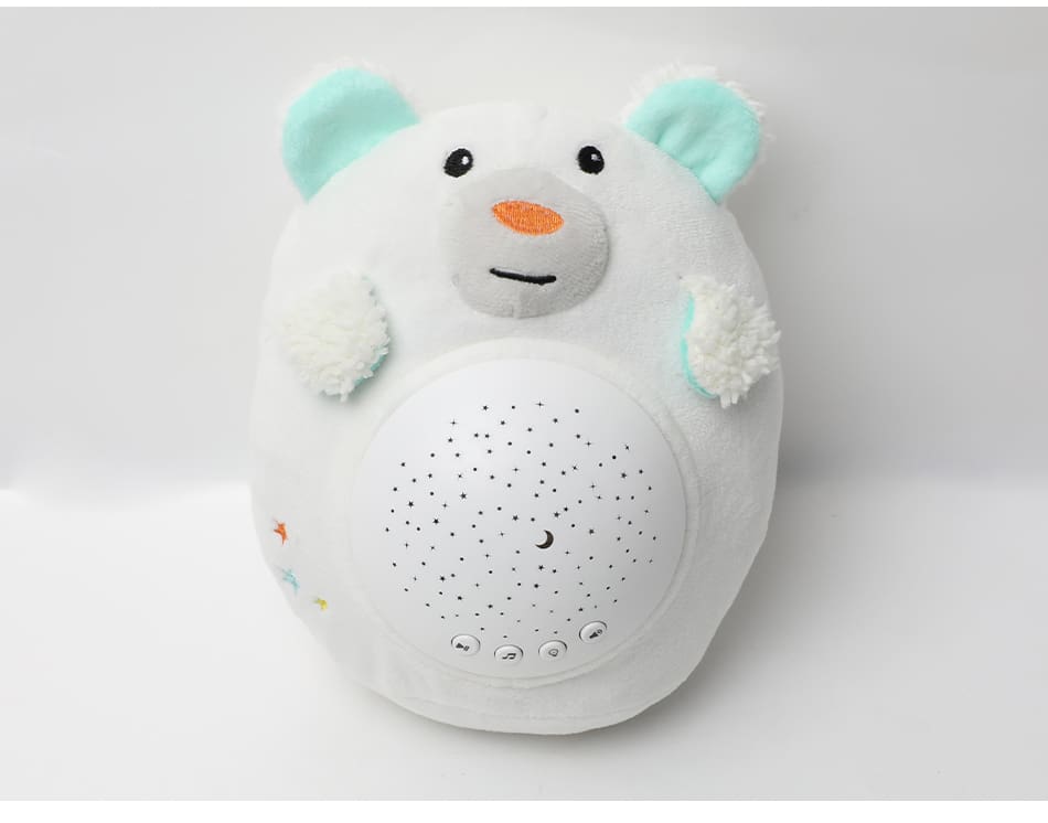 Baby Stuffed Animal Plush Toys With Music and Stars Projector