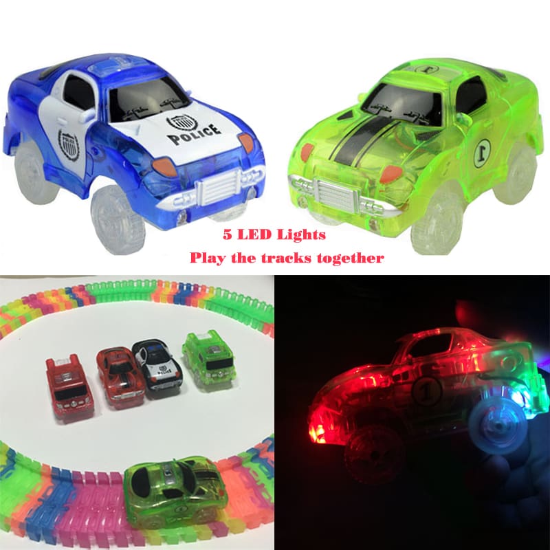 Luminous Racing Track Car Toys With Colored Lights For Kids