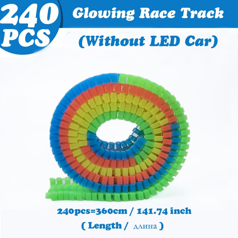 Luminous Racing Track Car Toys With Colored Lights For Kids