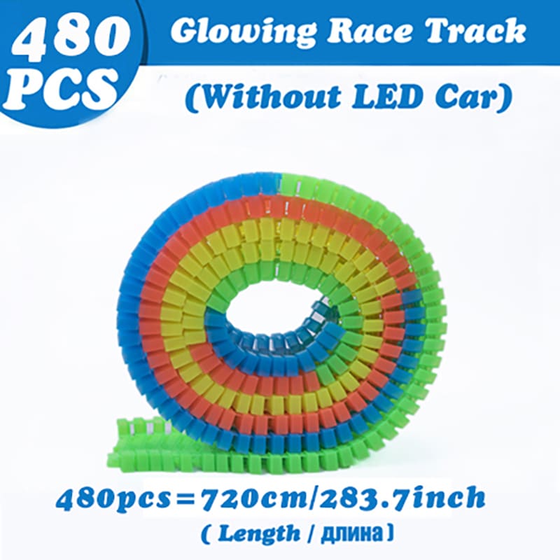 Luminous Racing Track Car Toys With Colored Lights For Kids