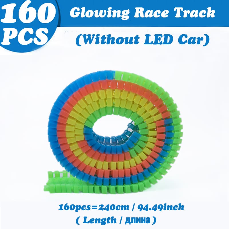 Luminous Racing Track Car Toys With Colored Lights For Kids