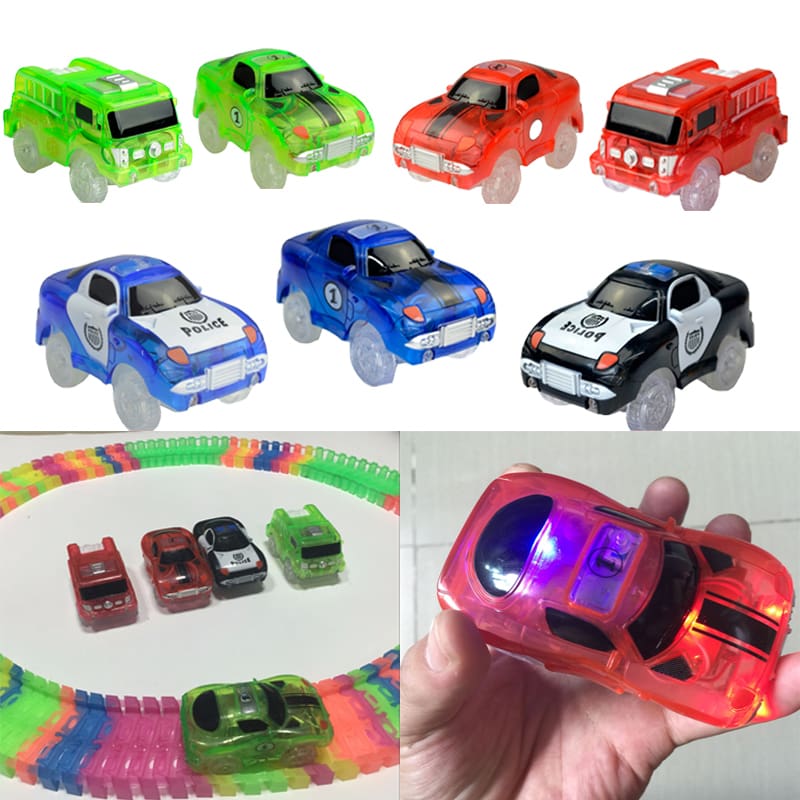 Luminous Racing Track Car Toys With Colored Lights For Kids