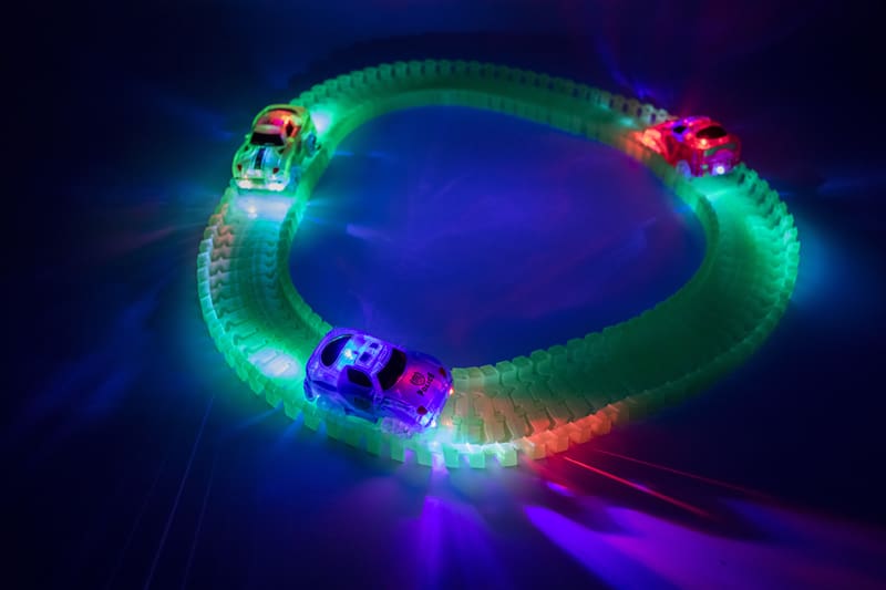 Luminous Racing Track Car Toys With Colored Lights For Kids