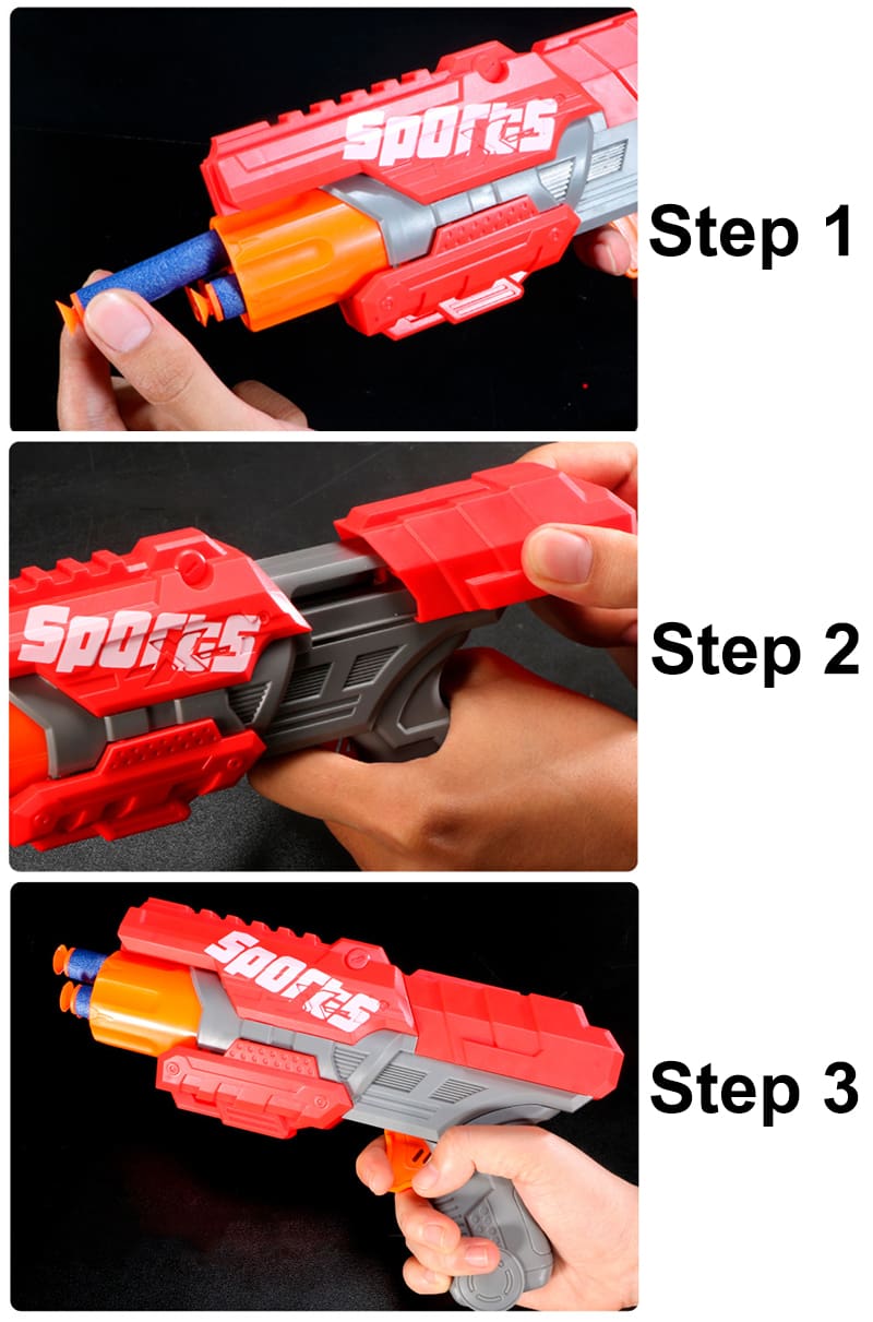 Head Bullet Refill Soft Foam Darts Gun Toy for Boys