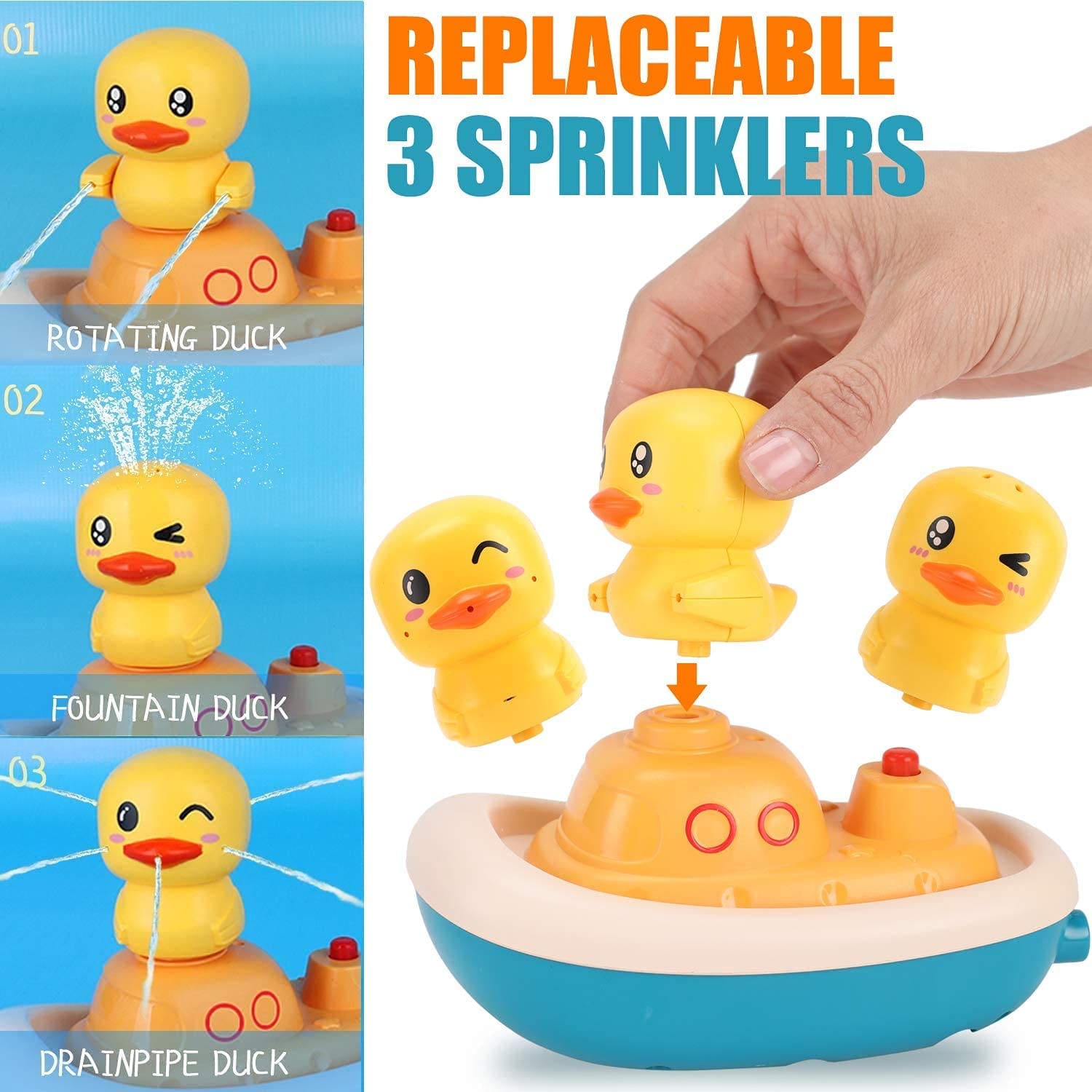 Electric Duck Sprinkler Bath Toys for Kids Gift