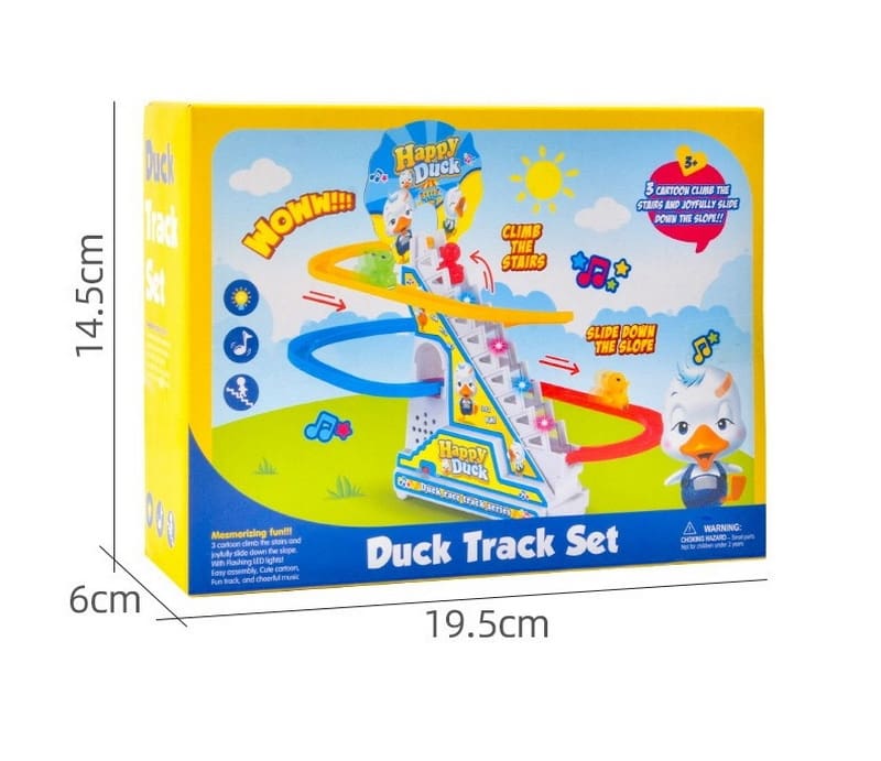 Climbing Stairs Track Toys Cartoon Duck For Children