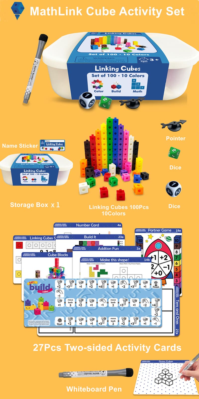 Linking Cube Math Counters for Kids Learning