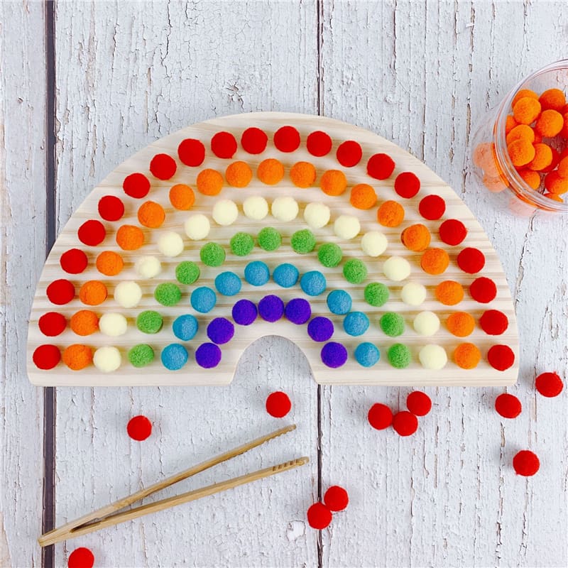 Natural Rainbow Sorting Board Toy