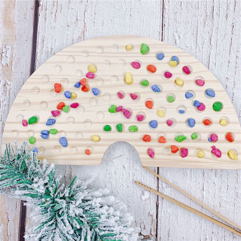 Natural Rainbow Sorting Board Toy GYOBY TOYS