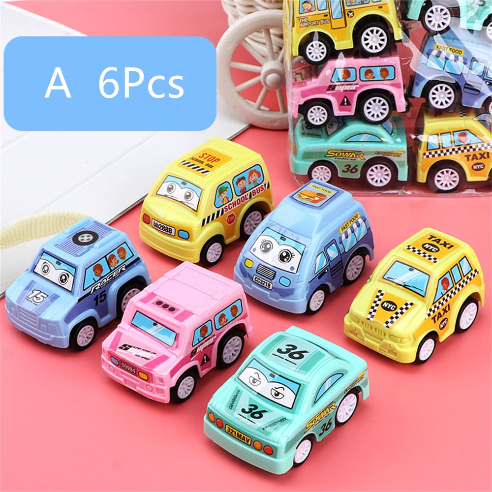 6pcs Model Pull Back Car Toy for Children