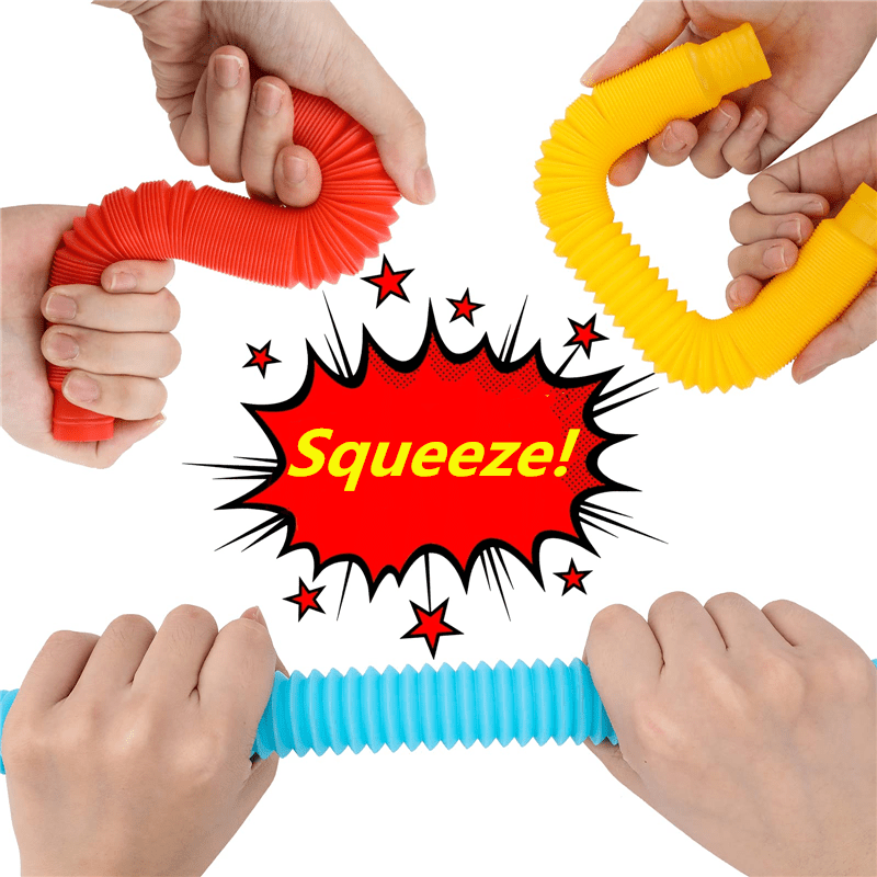 8Pcs Pop Tubes Fidget Toy for Gifts