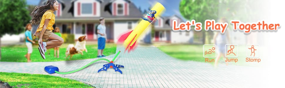 Pedal Rocket Launcher Outdoor Playset Toy for Kids