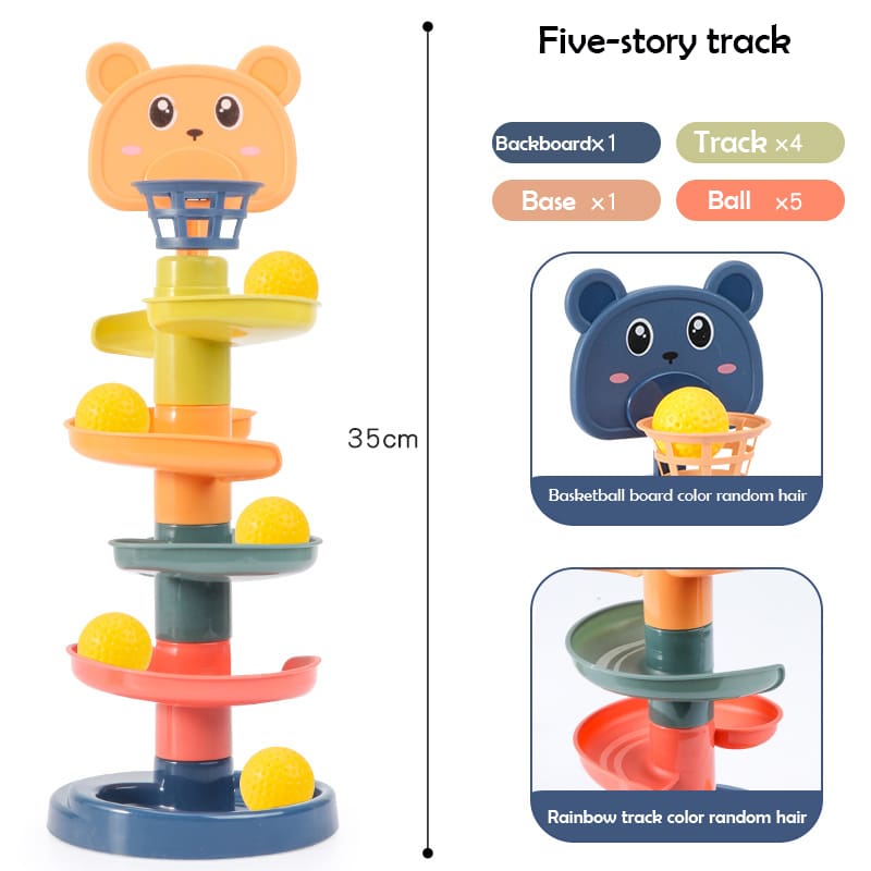 Ball Drop and Roll Swirling Tower Toy for Baby and Toddler GYOBY TOYS